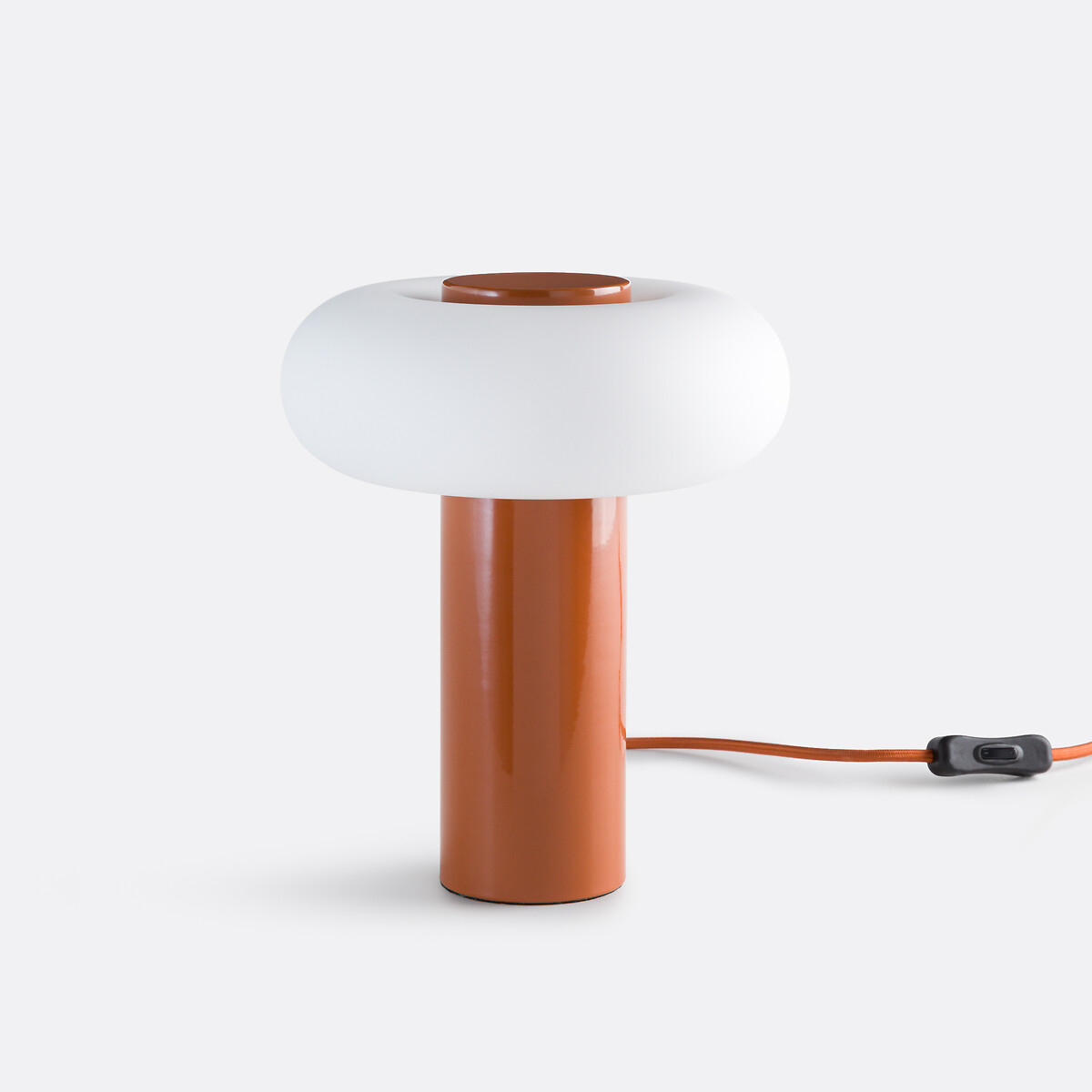 Επιτραπέζιο φωτιστικό από μέταλλο και οπαλίνα