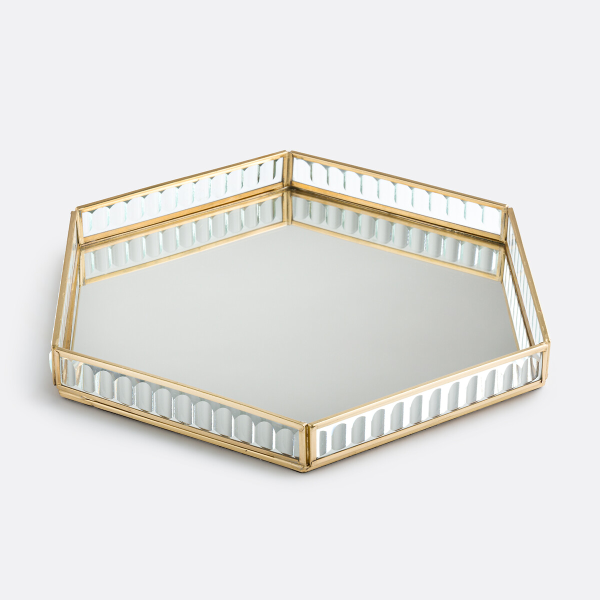 Διακοσμητικό μπωλ ορείχαλκου και γυαλιού 30 εκ. Μ27xΠ30xΥ5cm