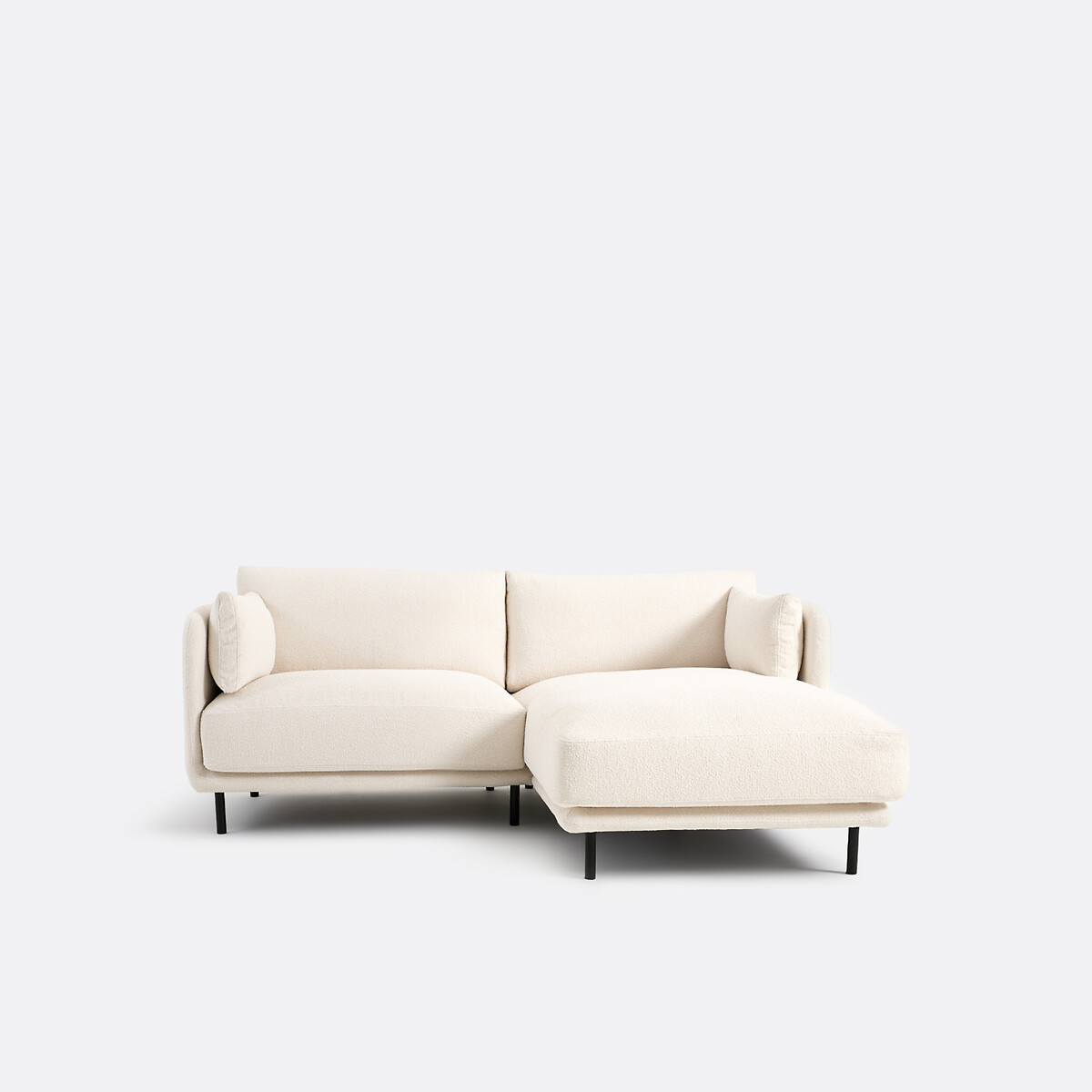 Γωνιακός καναπές Compact με μπουκλέ ύφασμα – Victor Μ165xΠ204xΥ84cm