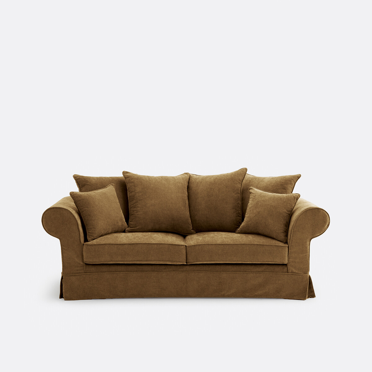 Καναπές από μελανζέ πολυεστέρα Μ81xΠ193xΥ85cm