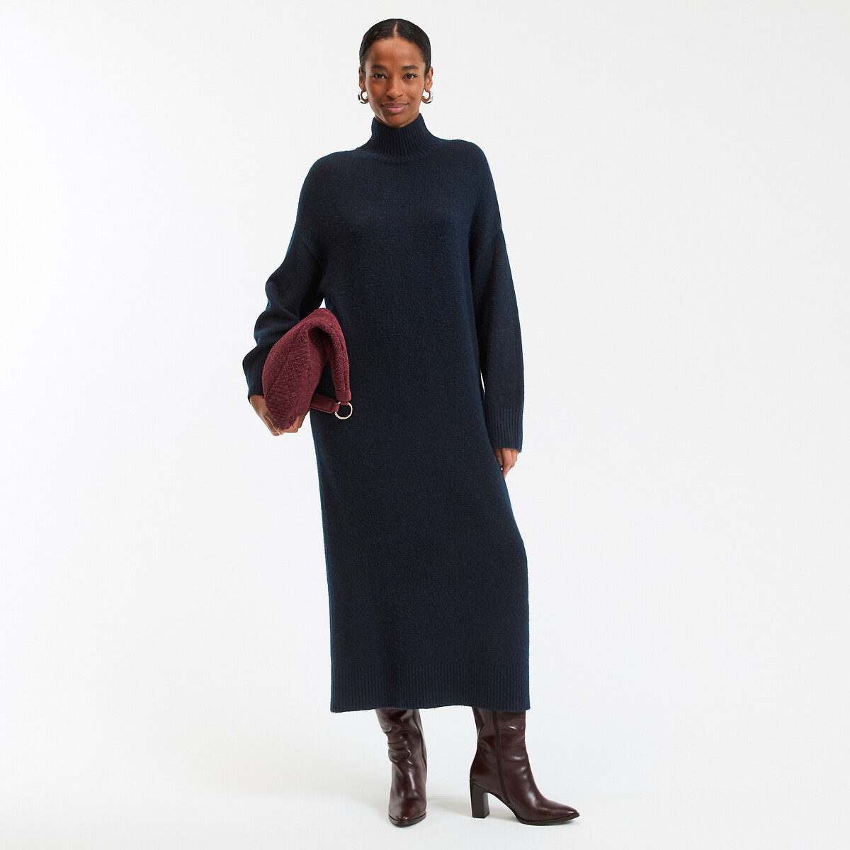 Μακρυμάνικο πλεκτό φόρεμα