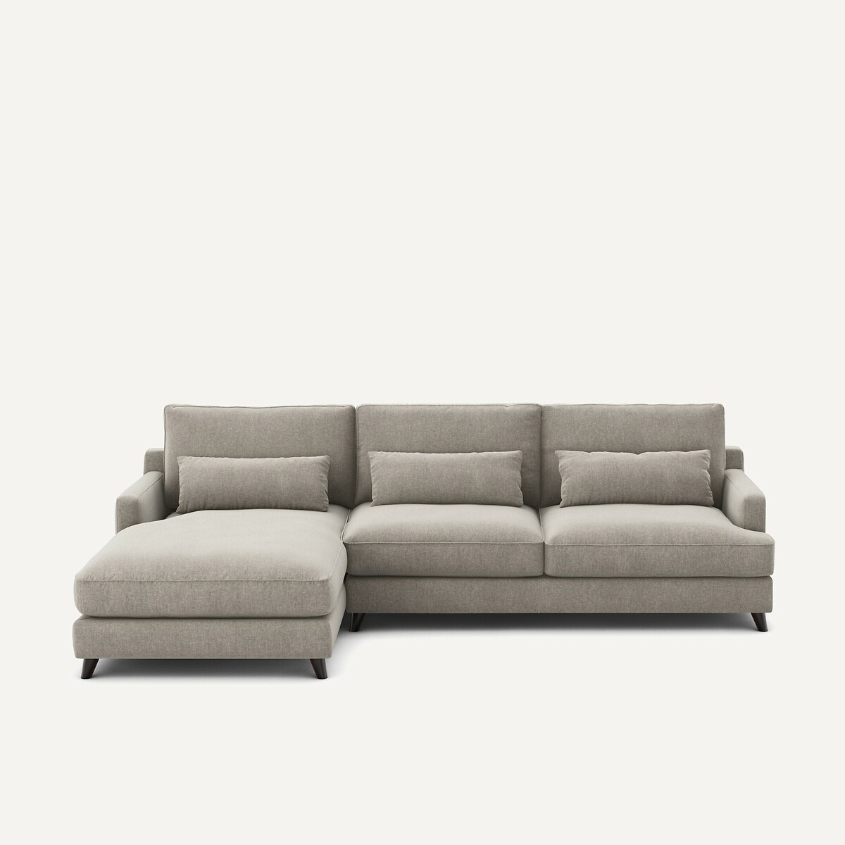 Γωνιακός καναπές από βελούδινο chenille Μ172xΠ294xΥ83cm