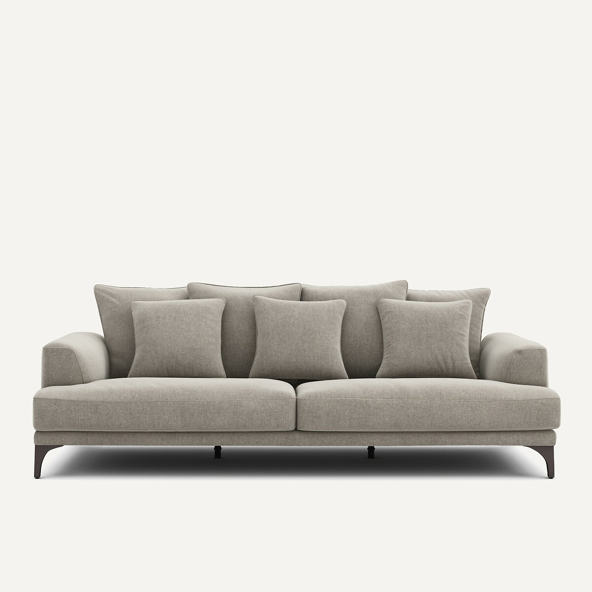 Καναπές από βελούδινο chenille Μ105xΠ217xΥ84cm