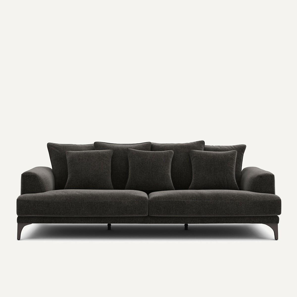 Καναπές από βελούδινο chenille Μ105xΠ217xΥ84cm