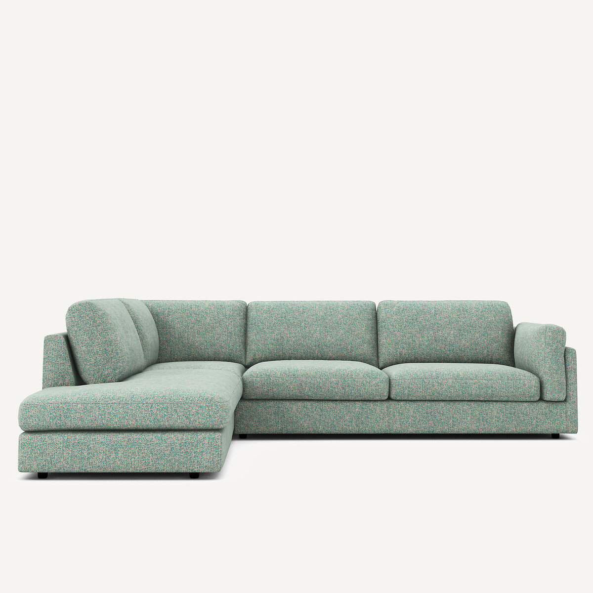 Γωνιακός καναπές με σεζλόνγκ από μείγμα βαμβακιού César Μ236xΠ287xΥ81cm