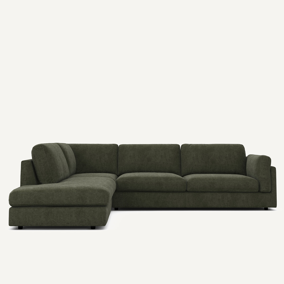 Γωνιακός καναπές-κρεβάτι με επένδυση βισκόζη-πολυεστέρα Μ236xΠ287xΥ81cm