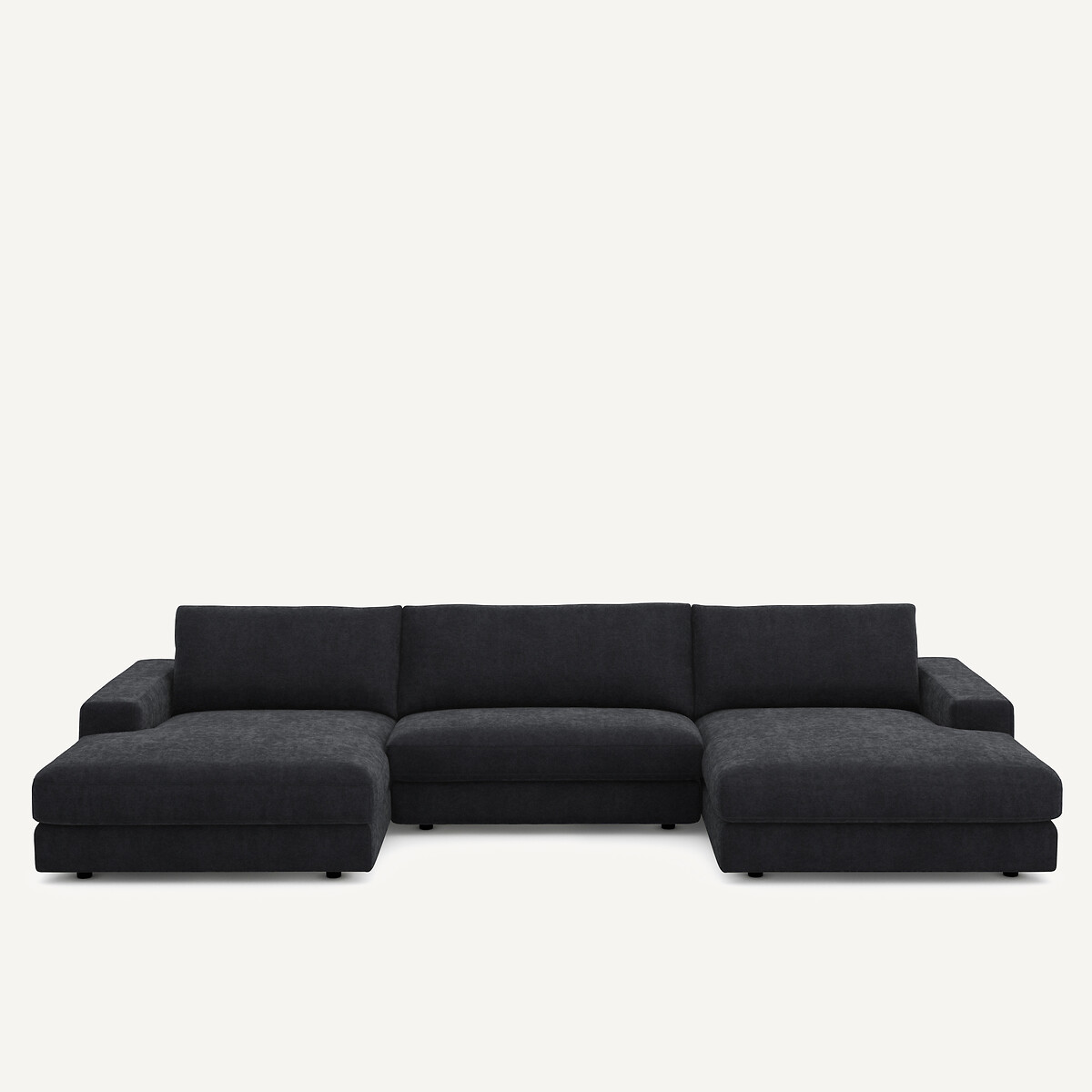 Καναπές 5 θέσεων από βισκόζη και πολυεστέρα Μ173xΠ370xΥ78cm