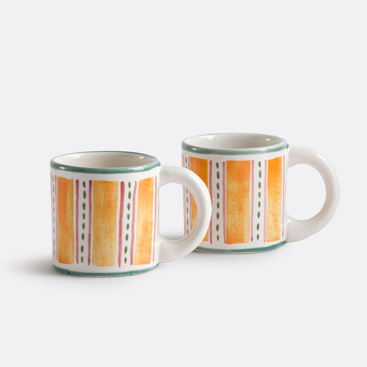 La Redoute Interieurs Σετ 2 κεραμικών κούπες με σχέδια Μ8xΥ8cm