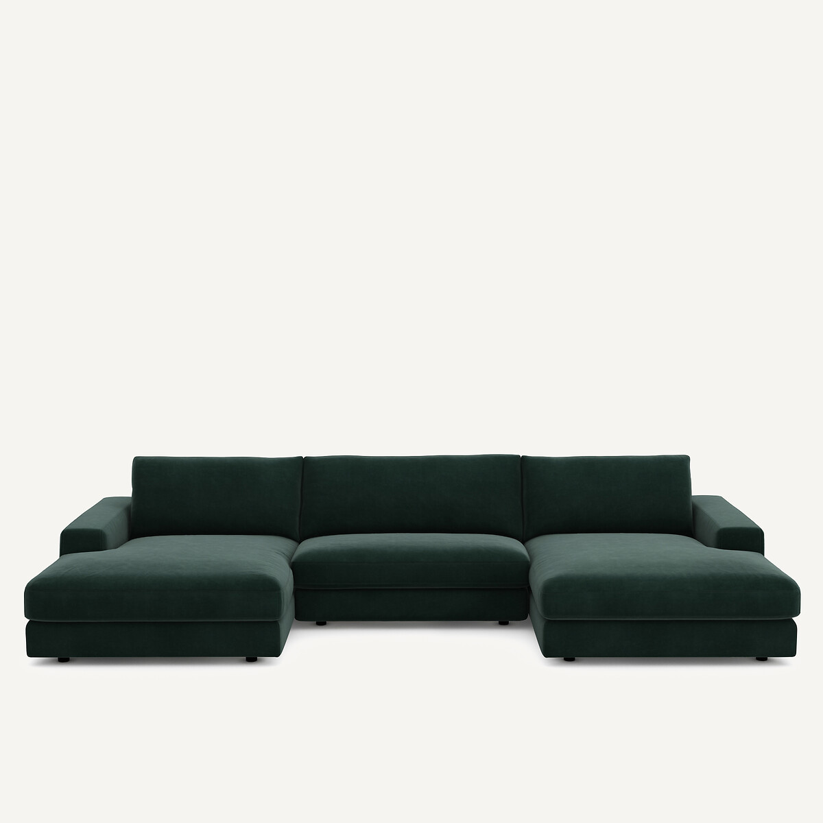 Καναπές 5 θέσεων από βελούδο Μ173xΠ370xΥ78cm