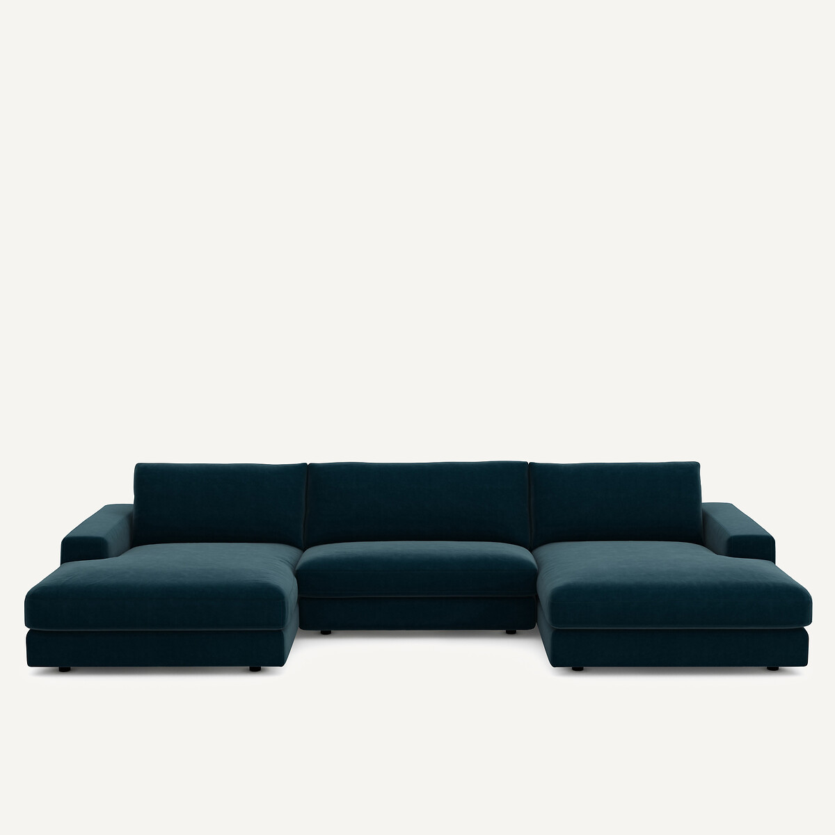 Καναπές 5 θέσεων από βελούδο Μ173xΠ370xΥ78cm