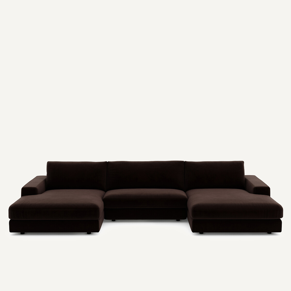 Καναπές 5 θέσεων από βελούδο Μ173xΠ370xΥ78cm