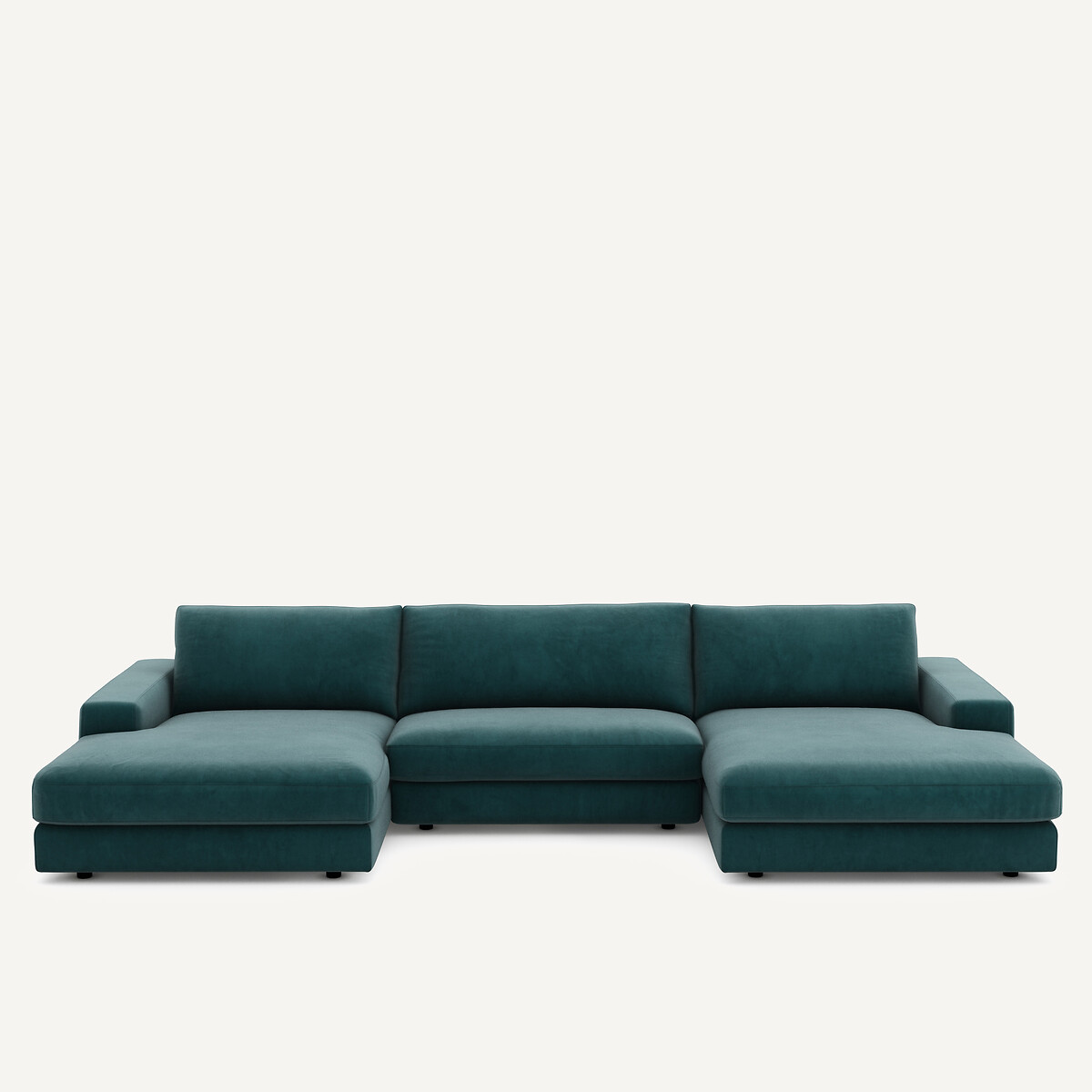 Καναπές 5 θέσεων από βελούδο Μ173xΠ370xΥ78cm