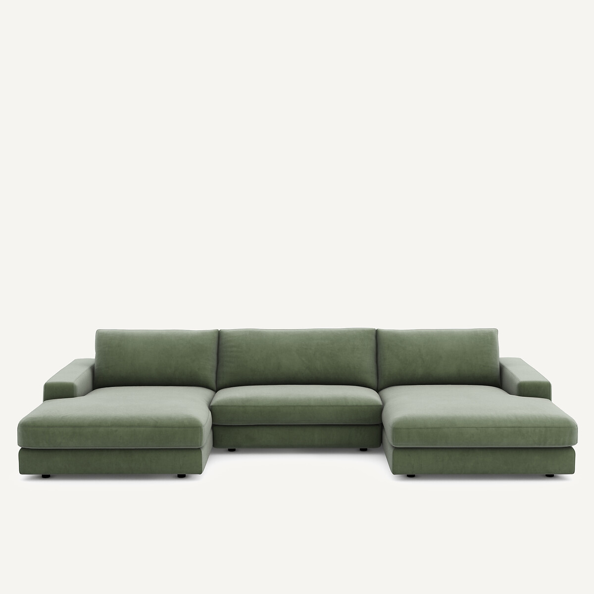 Καναπές 5 θέσεων από βελούδο Μ173xΠ370xΥ78cm