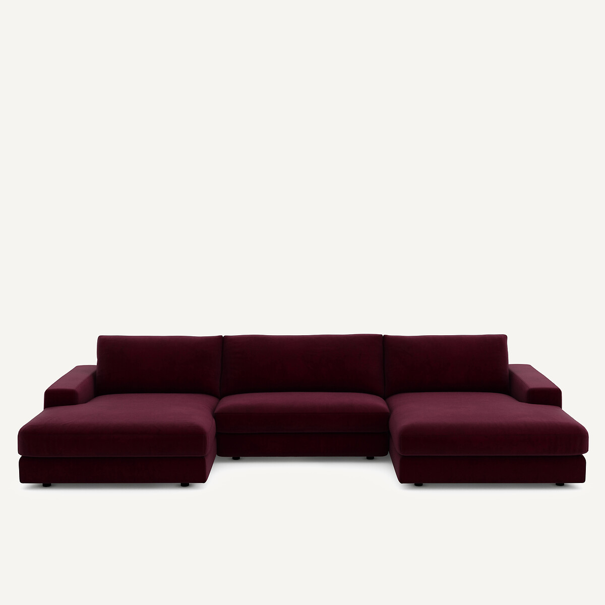 Καναπές 5 θέσεων από βελούδο Μ173xΠ370xΥ78cm