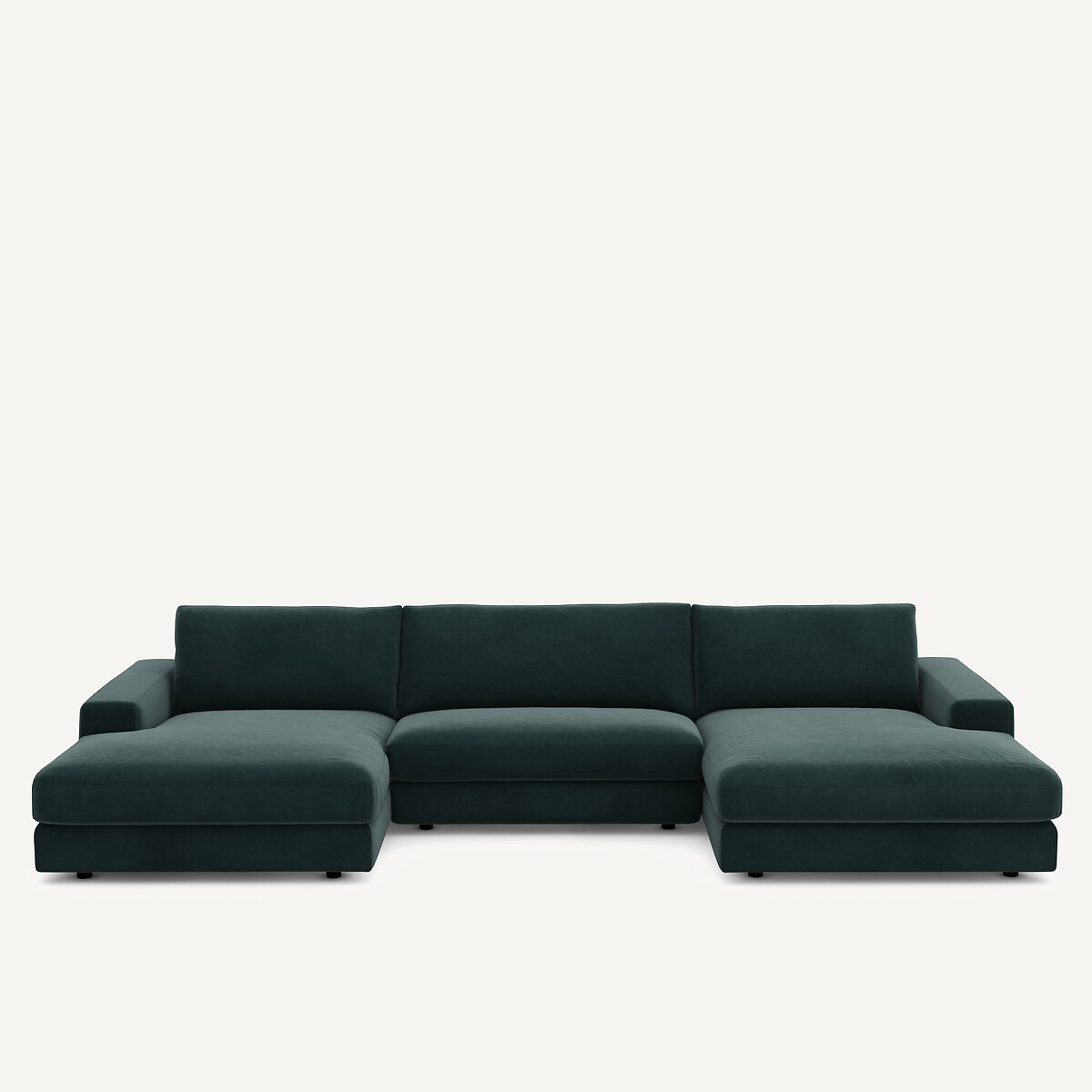 Καναπές 5 θέσεων από βελούδο Μ173xΠ370xΥ78cm