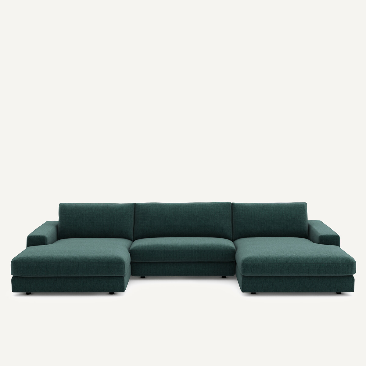 Καναπές 5 θέσεων από λινό ύφασμα Μ173xΠ370xΥ78cm