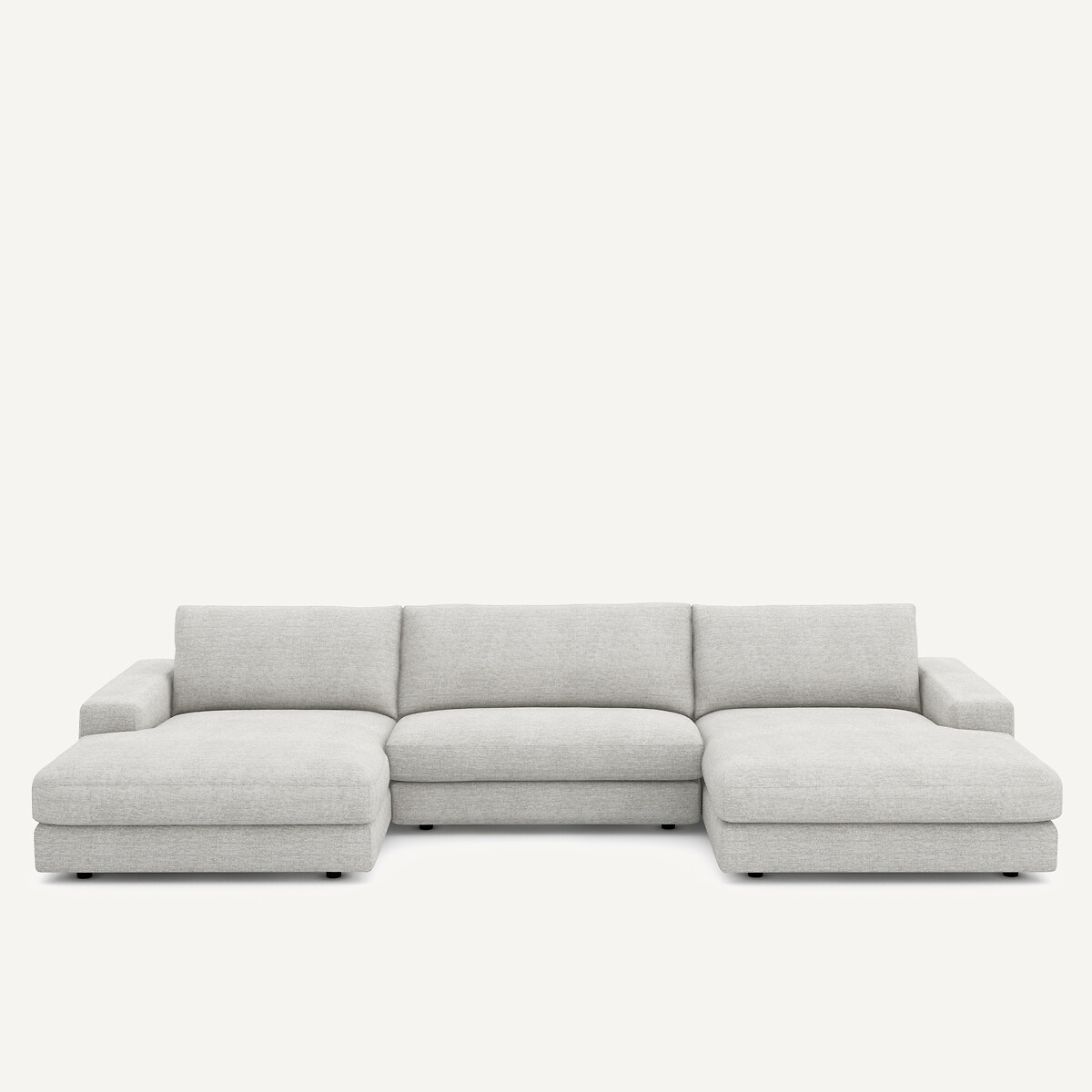 Καναπές 5 θέσεων από λινό ύφασμα Μ173xΠ370xΥ78cm