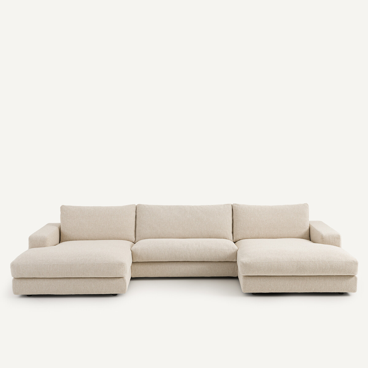 Καναπές 5 θέσεων με ύφασμα bouclette Μ173xΠ370xΥ78cm