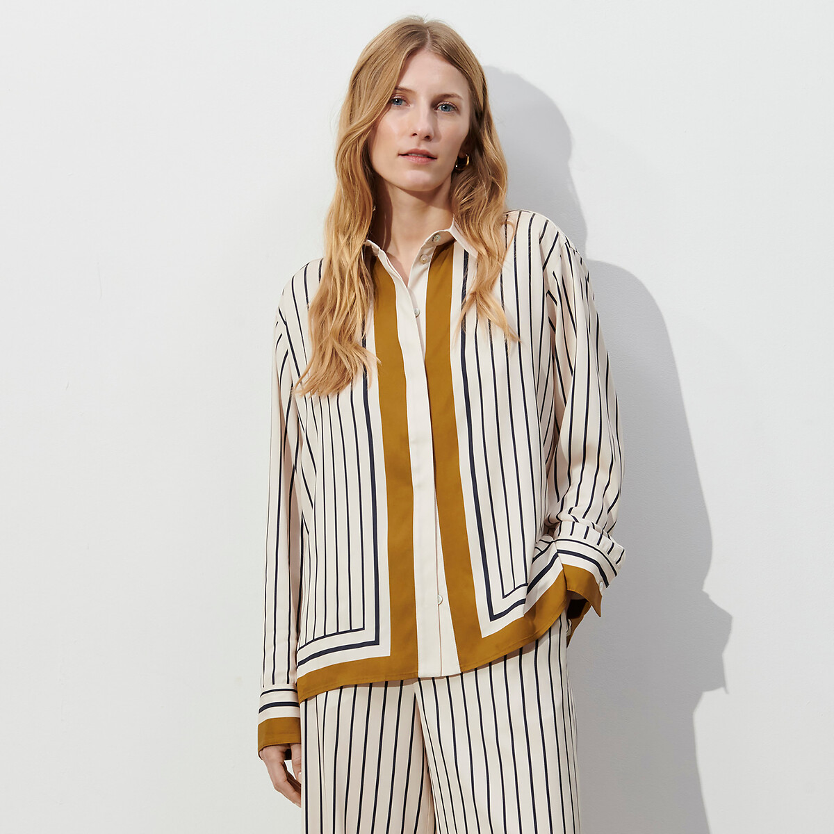 Anne Weyburn Ριγέ πουκάμισο με μακριά μανίκια