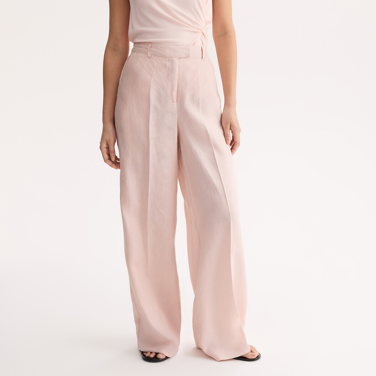 Anne Weyburn Φαρδύ παντελόνι από λινό