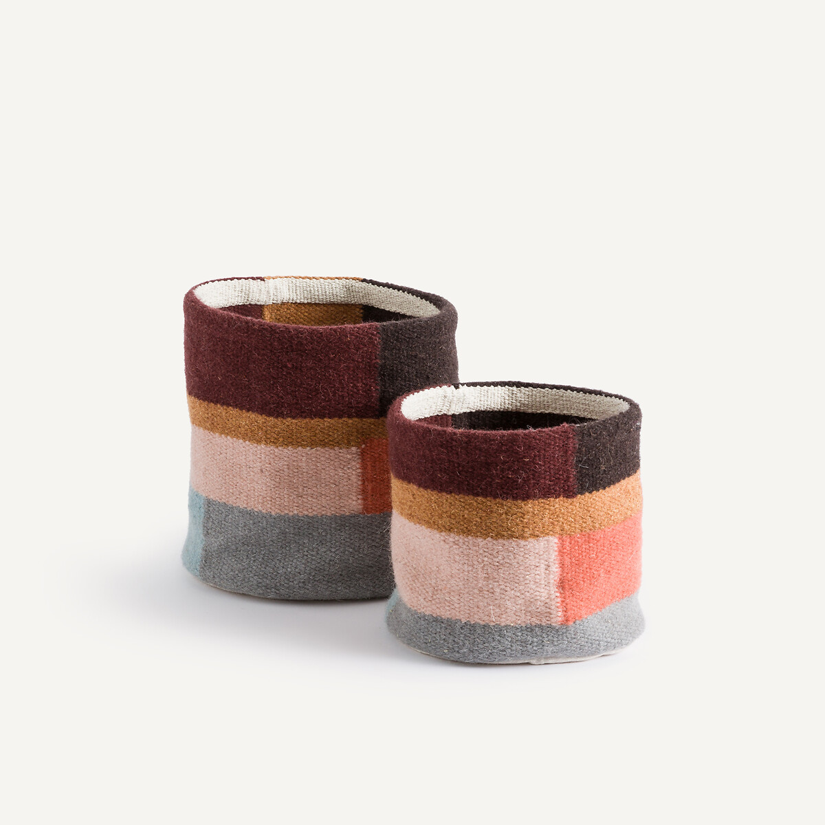 Σετ 2 μικρά καλάθια από κιλίμι Μ25xΠ25cm