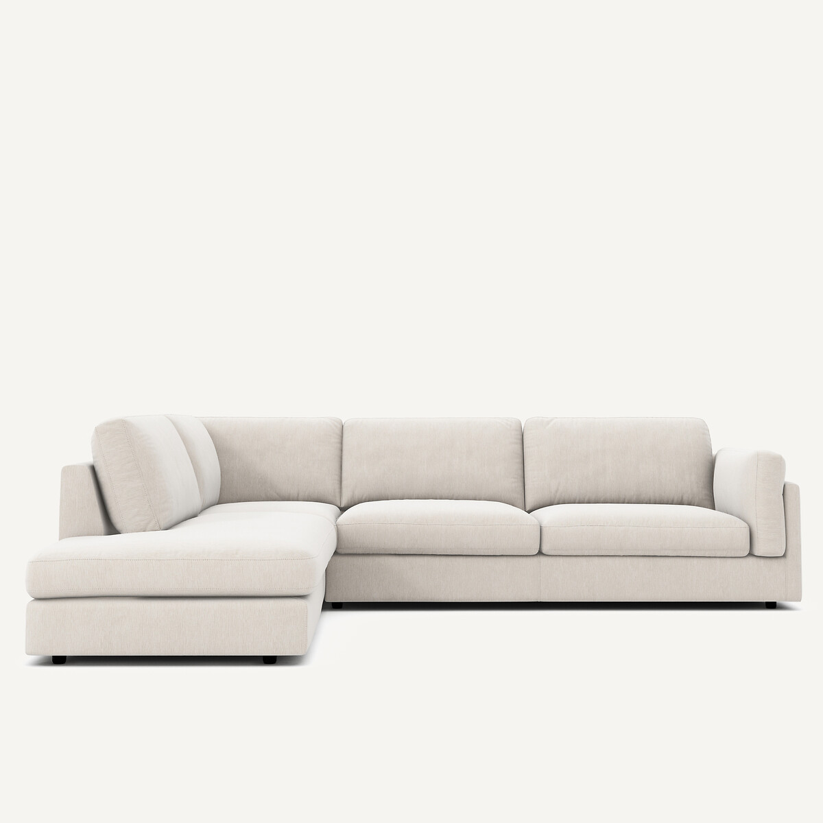 Γωνιακός καναπές-σεζλόνγκ βελούδο chenille Μ236xΠ287xΥ81cm