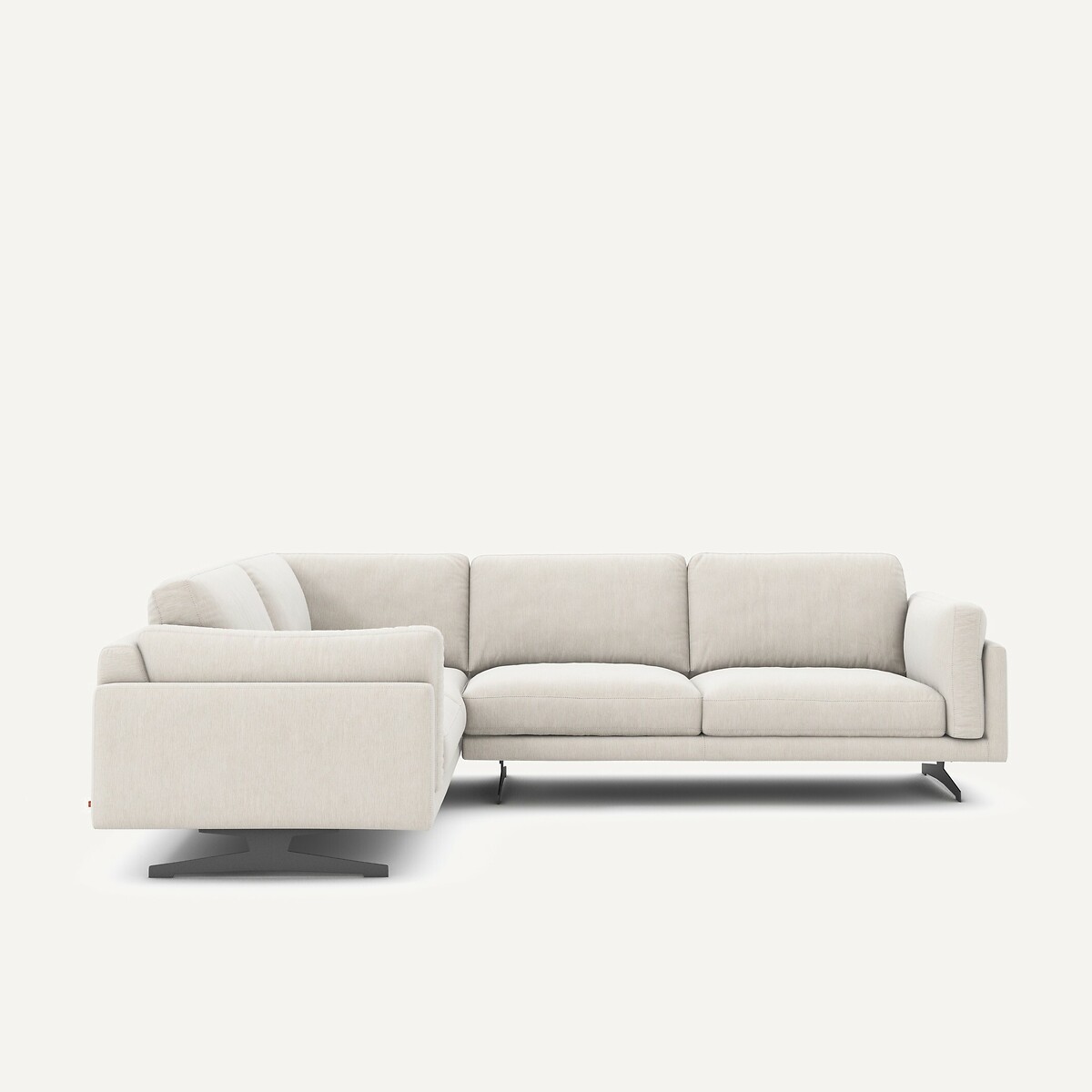 Γωνιακός καναπές από βελούδο chenille Μ227xΠ289xΥ82cm