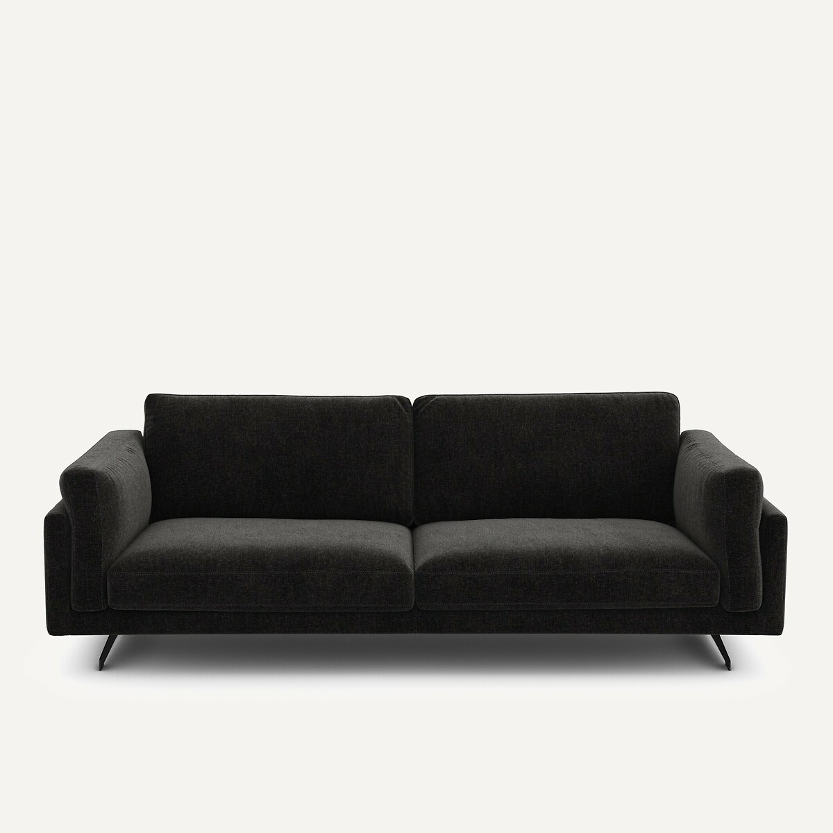 Καναπές από βελούδο chenille Μ99xΠ213xΥ82cm