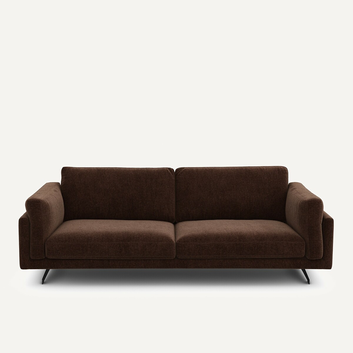 Καναπές από βελούδο chenille Μ99xΠ213xΥ82cm