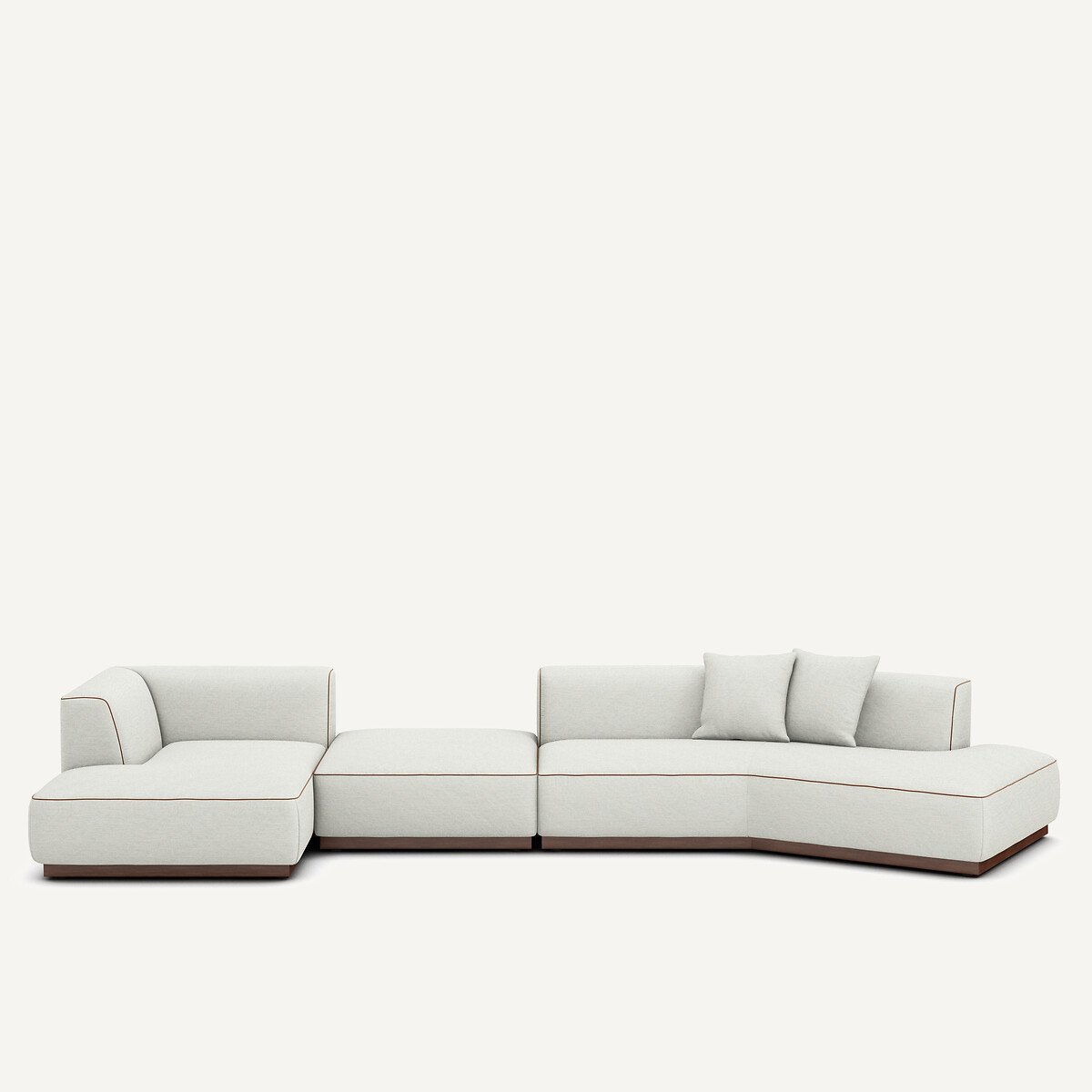 Γωνιακός καναπές XL με αριστερή γωνία σε σερζέ ύφασμα Μ152xΠ416xΥ67cm