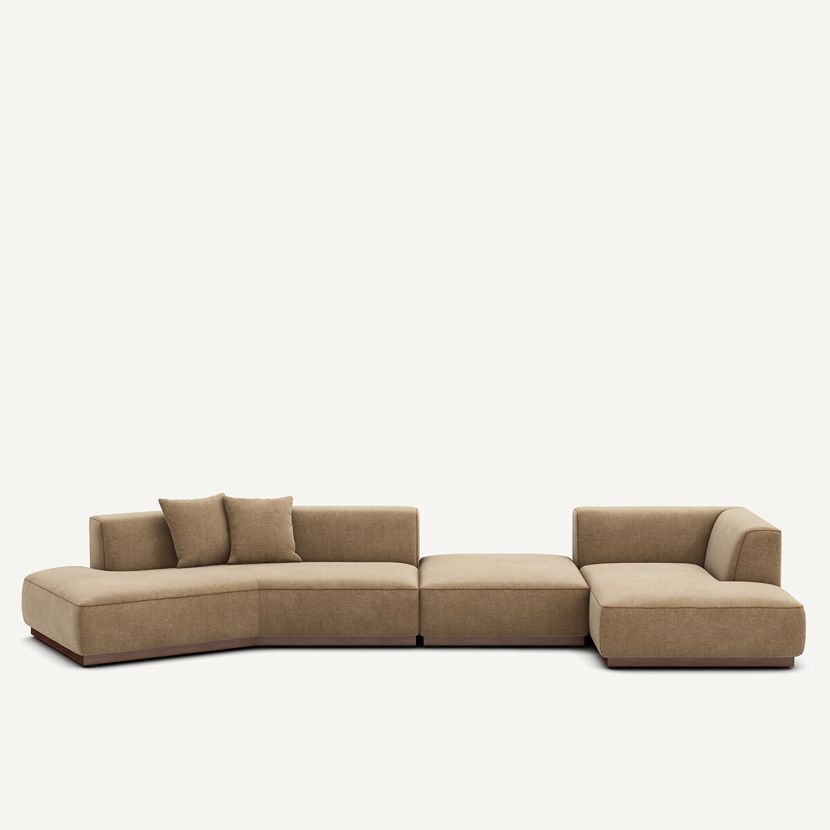 Γωνιακός καναπές δεξιά XL με υφασμάτινη επένδυση Μ152xΠ416xΥ67cm