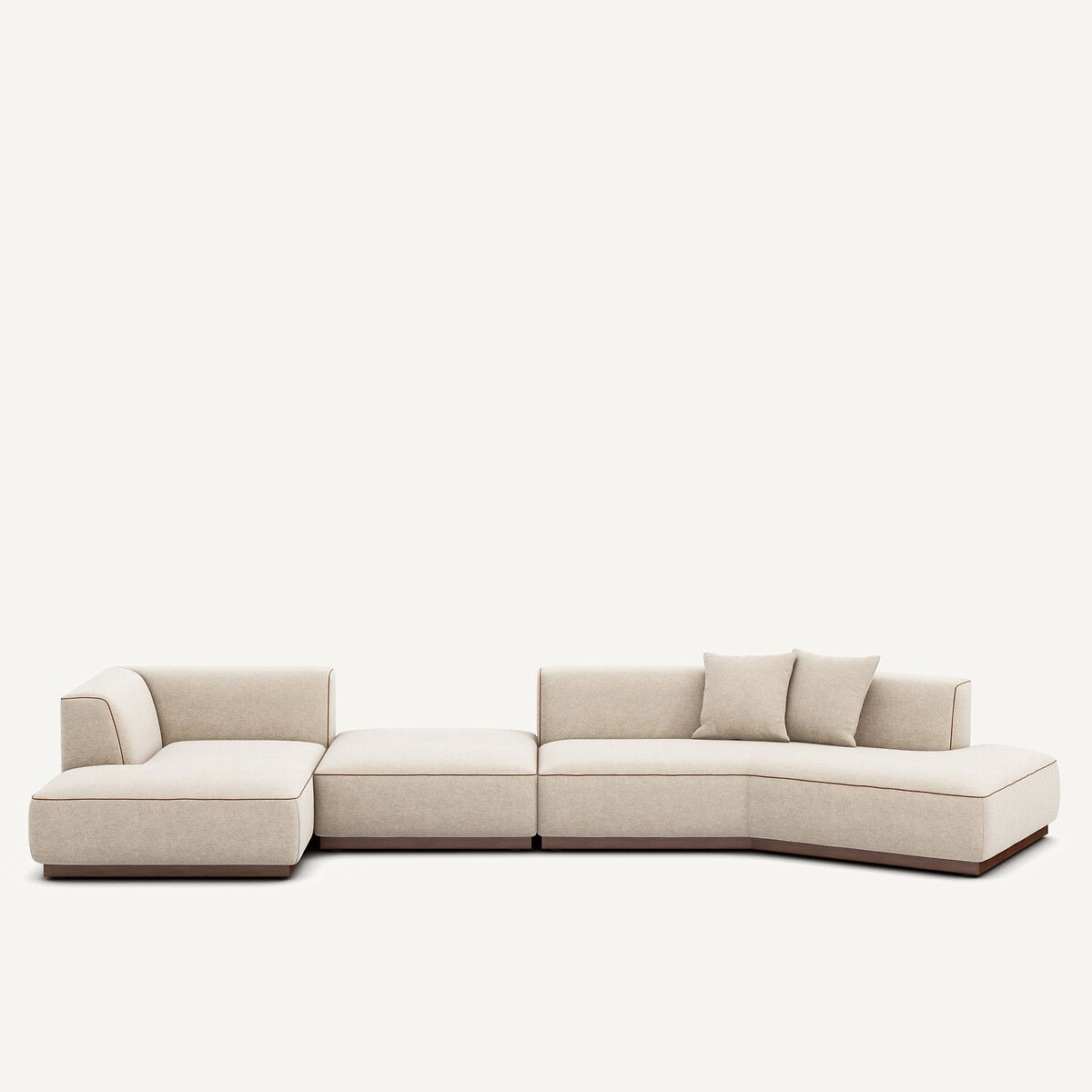 Γωνιακός καναπές αριστερή πλευρά XL με υφαντό ύφασμα Μ152xΠ416xΥ67cm