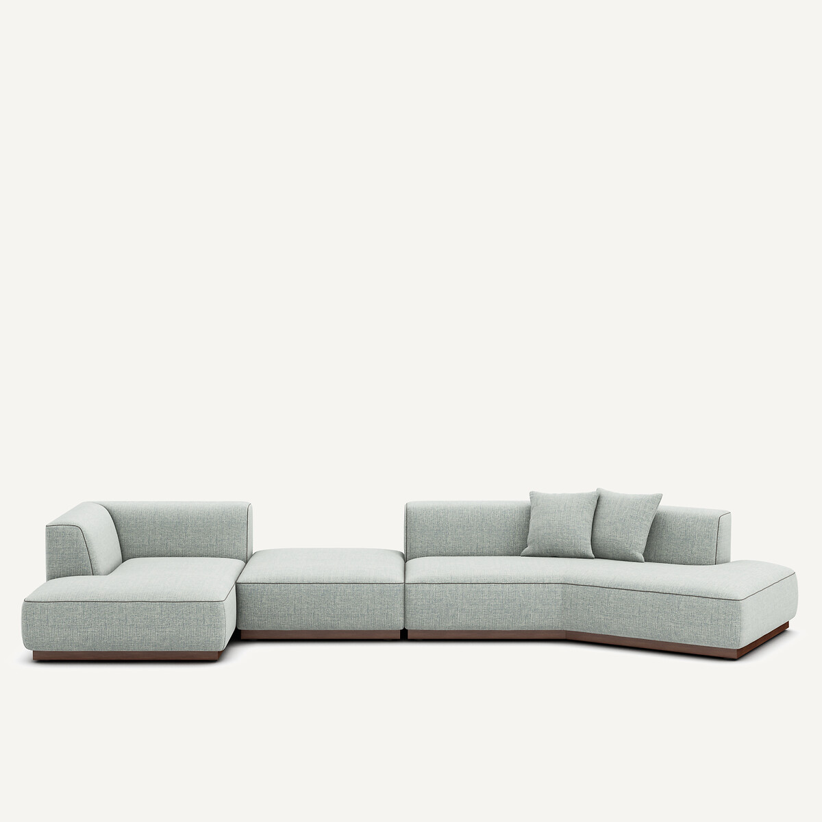 Γωνιακός καναπές XL αριστερής φοράς με υφασμάτινη ταπετσαρία Μ152xΠ416xΥ67cm