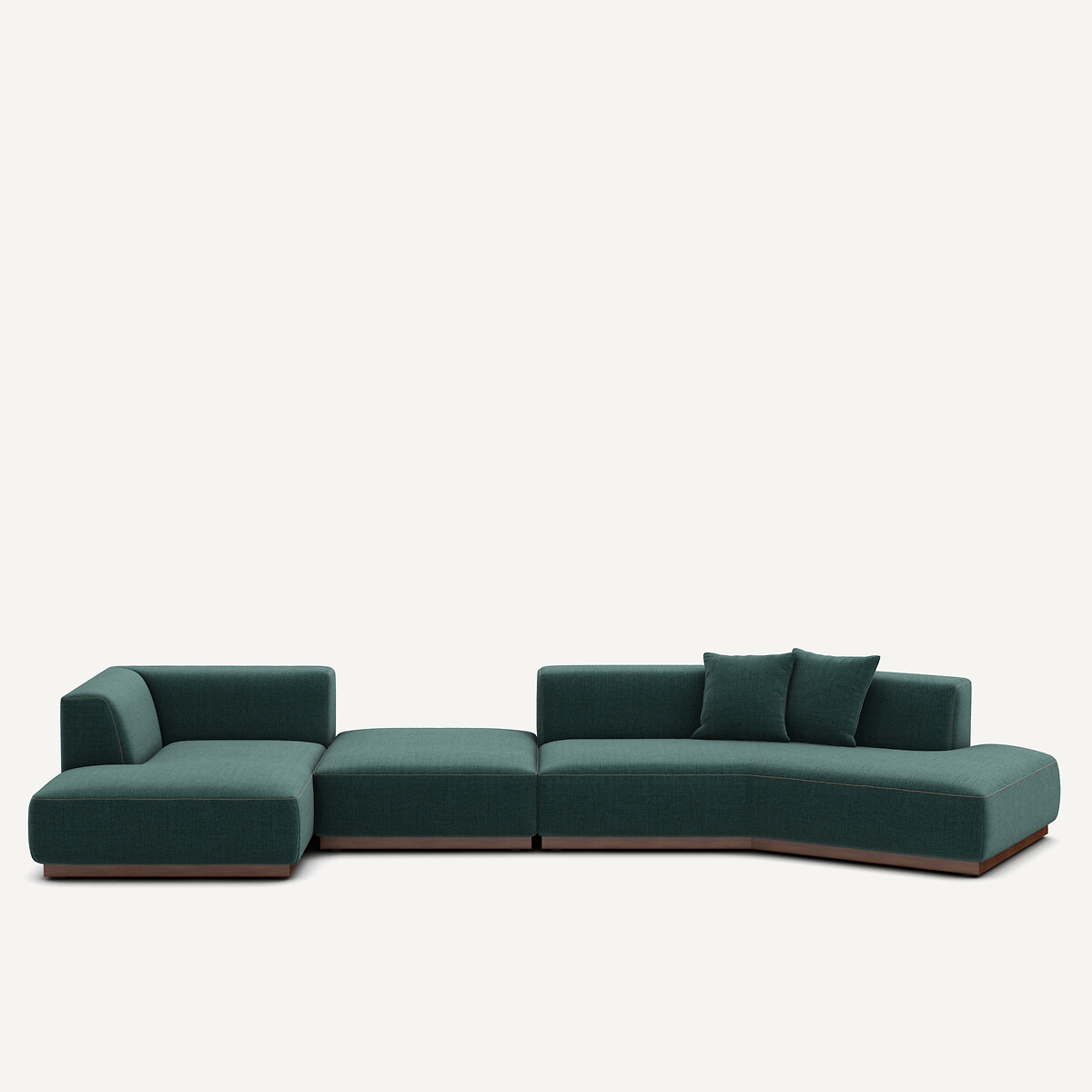 Γωνιακός καναπές XL αριστερής φοράς με υφασμάτινη ταπετσαρία Μ152xΠ416xΥ67cm