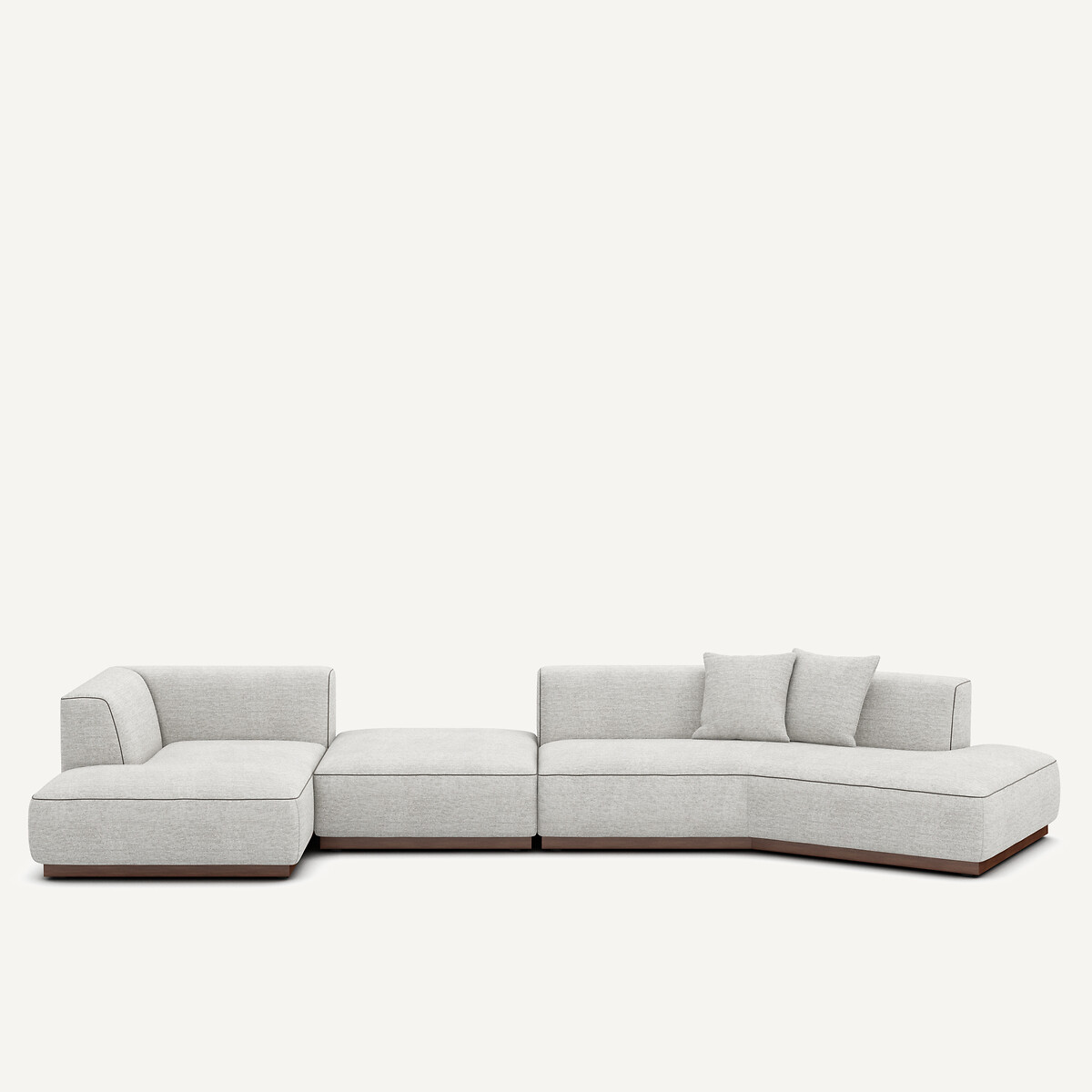 Γωνιακός καναπές XL αριστερής φοράς με υφασμάτινη ταπετσαρία Μ152xΠ416xΥ67cm