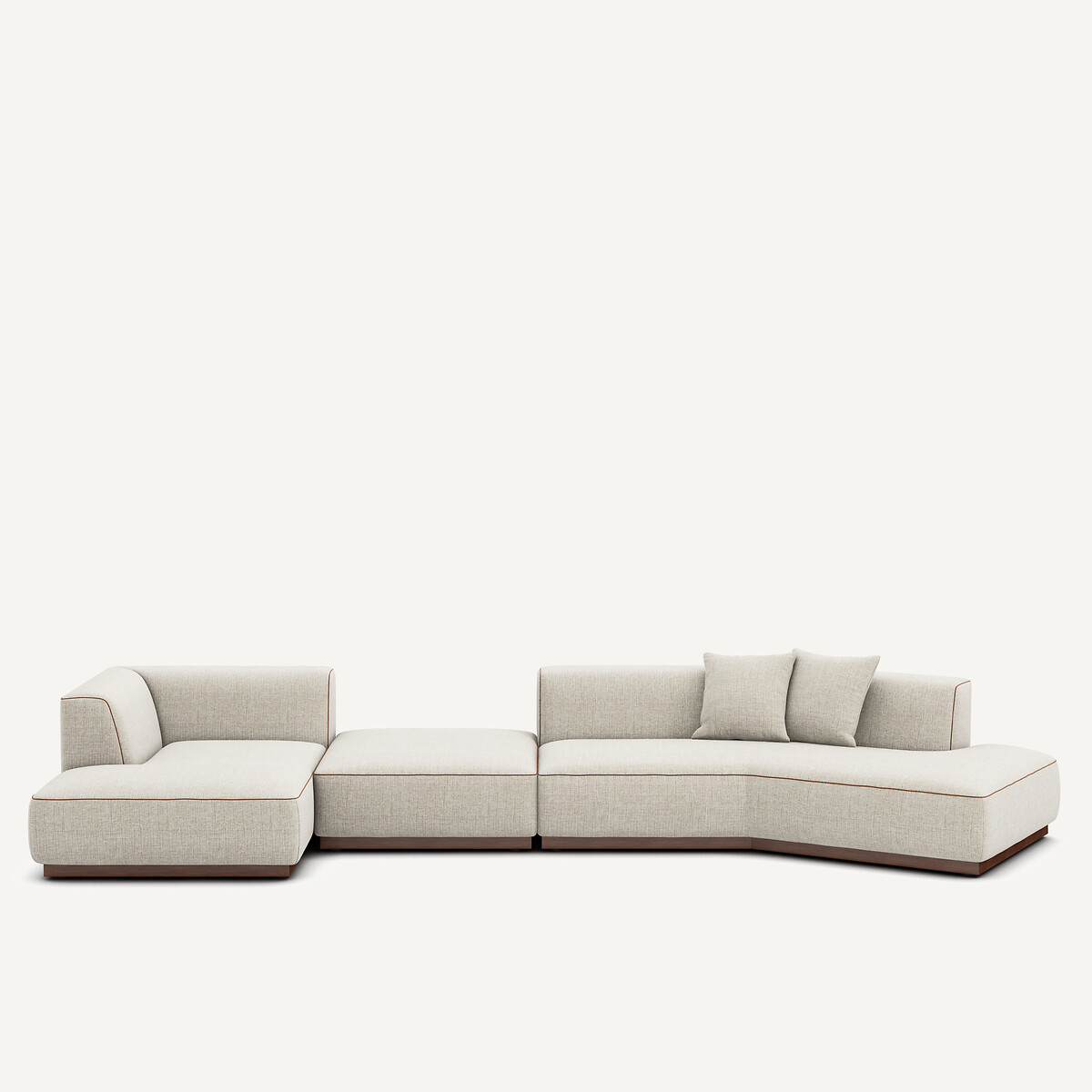 Γωνιακός καναπές XL αριστερής φοράς με υφασμάτινη ταπετσαρία Μ152xΠ416xΥ67cm