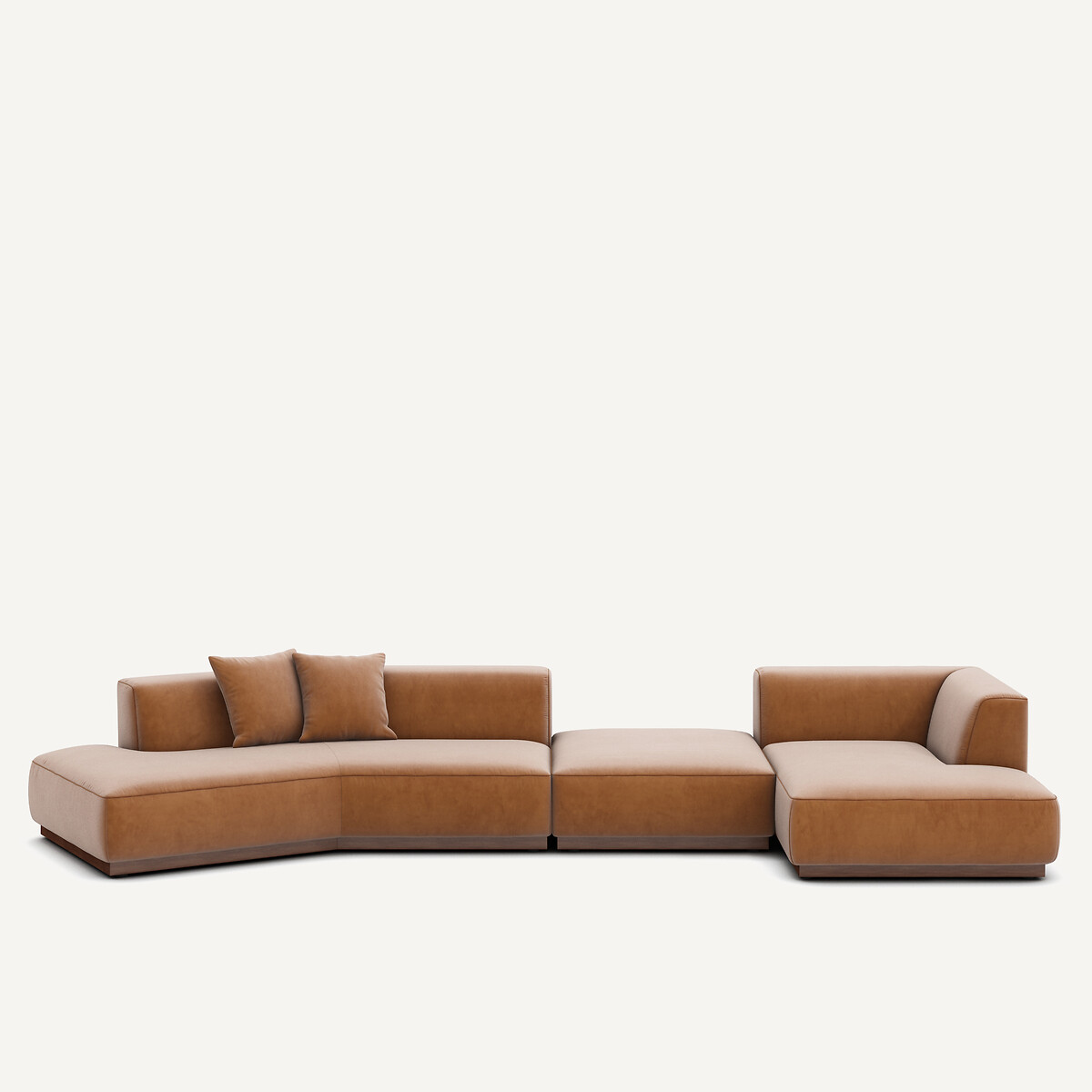 Καθιστικό γωνιακό δεξί XL από βελούδο Μ152xΠ416xΥ67cm