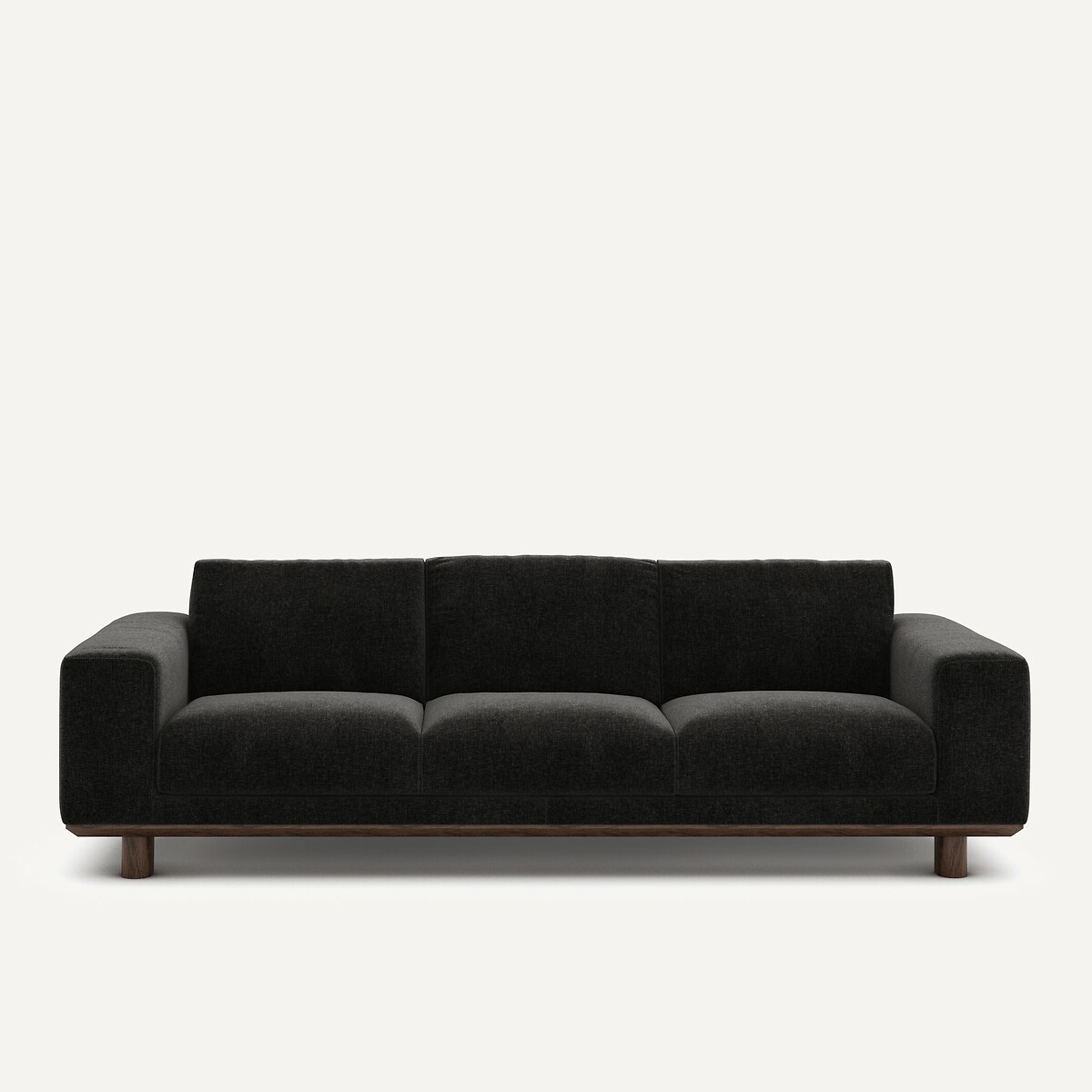 Καναπές από βελούδο chenille Μ97xΠ212xΥ72cm