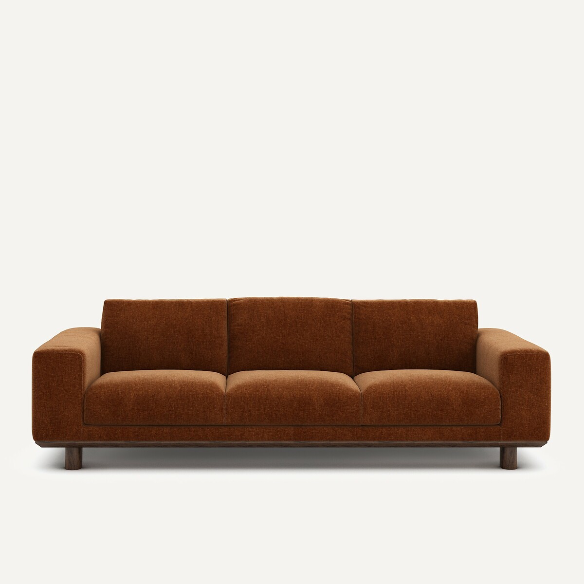 Καναπές από βελούδο chenille Μ97xΠ212xΥ72cm