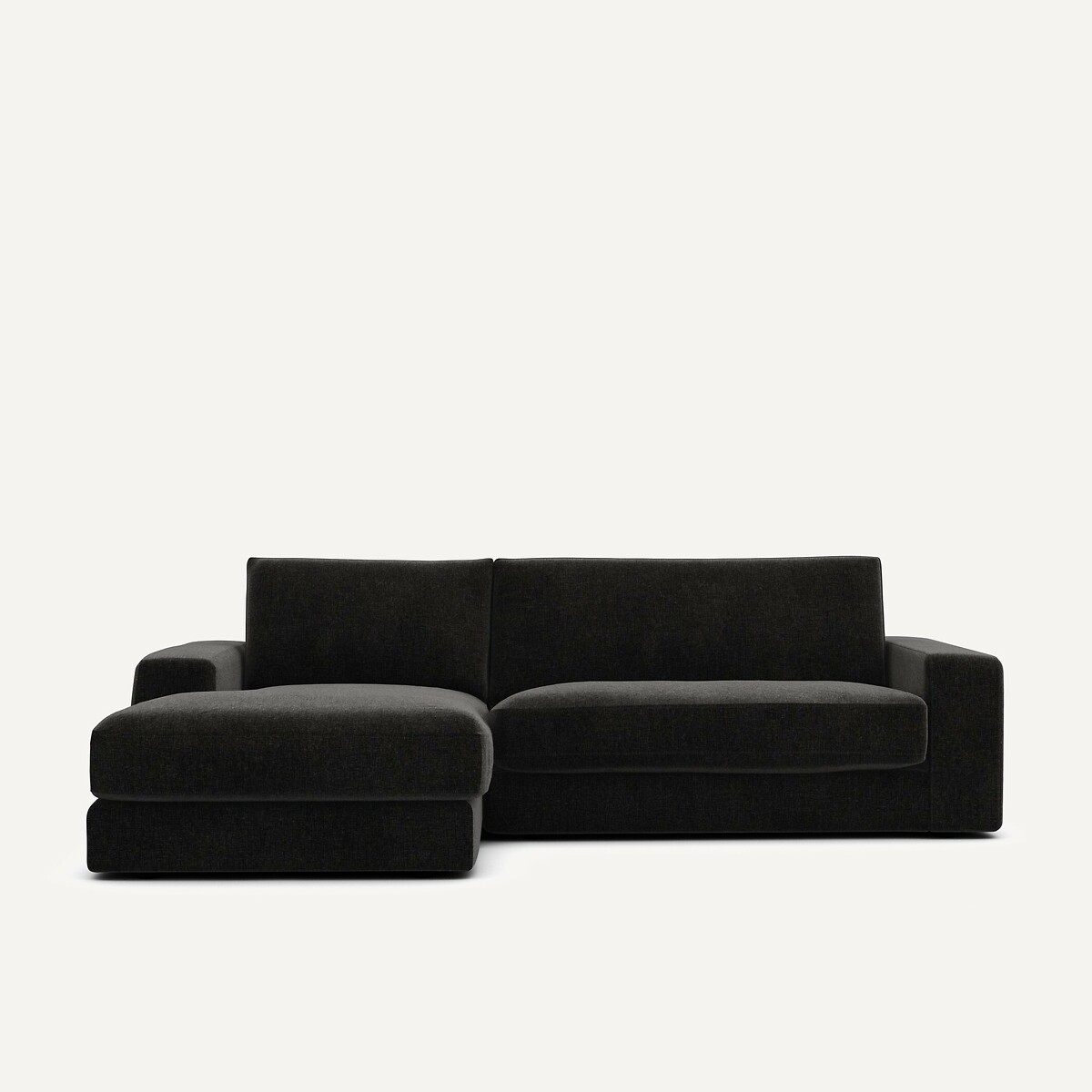 Γωνιακός καναπές από βελούδινο chenille ύφασμα Μ170xΠ250xΥ78cm