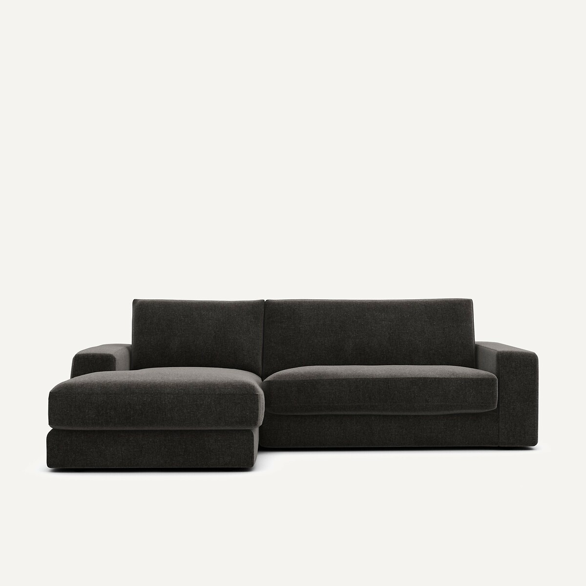 Γωνιακός καναπές από βελούδινο chenille ύφασμα Μ170xΠ250xΥ78cm