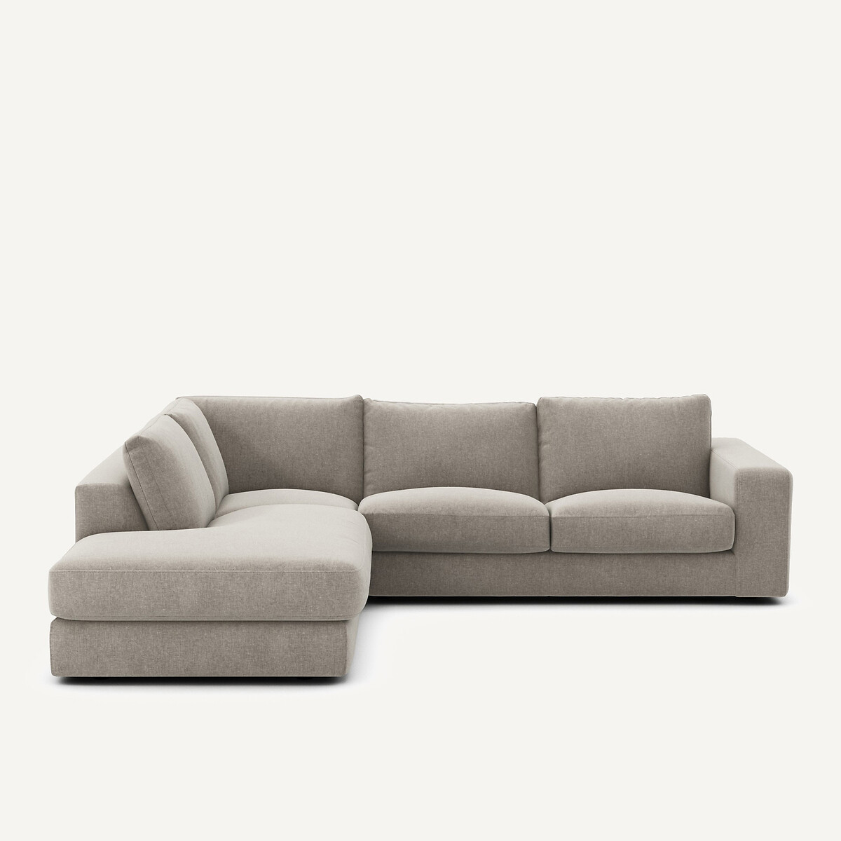 Γωνιακός καναπές από βελούδινο chenille ύφασμα Μ233xΠ282xΥ78cm