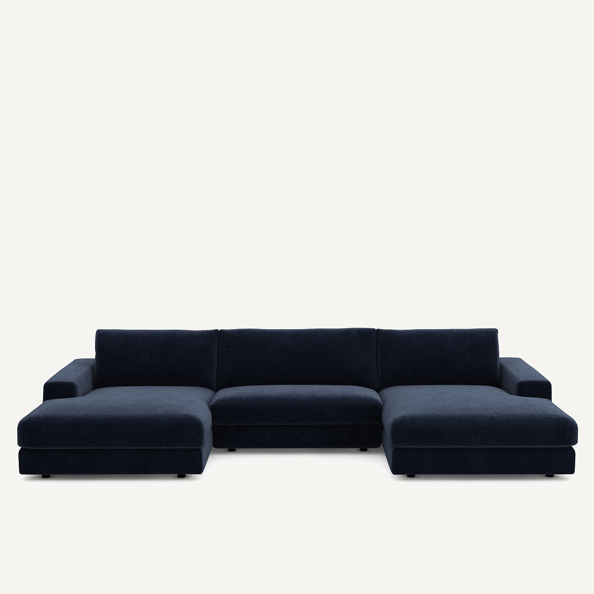 Καναπές 5 θέσεων από βελούδινο chenille Μ173xΠ370xΥ78cm