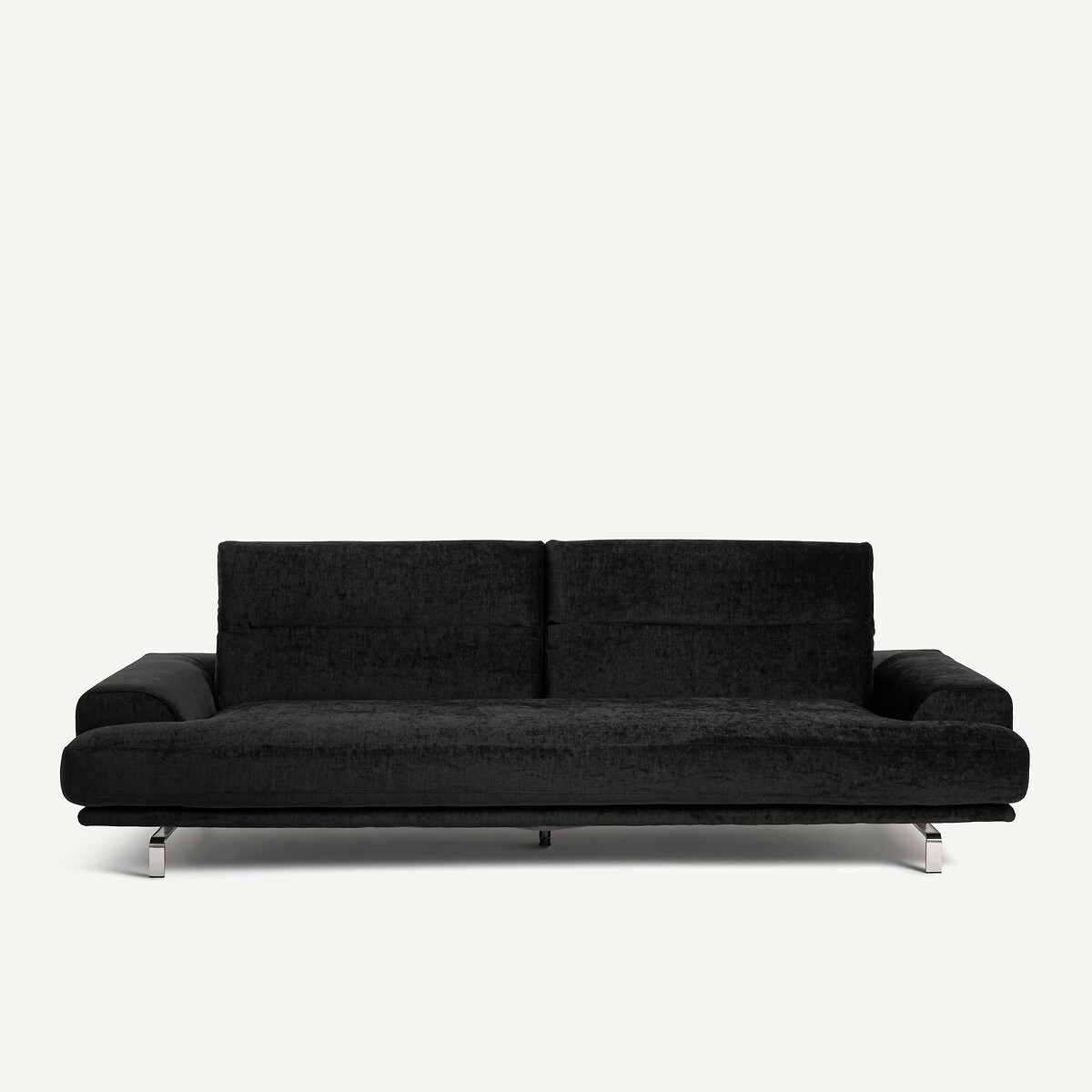 Καναπές από μελανζέ βελούδο Μ105xΠ215xΥ83cm