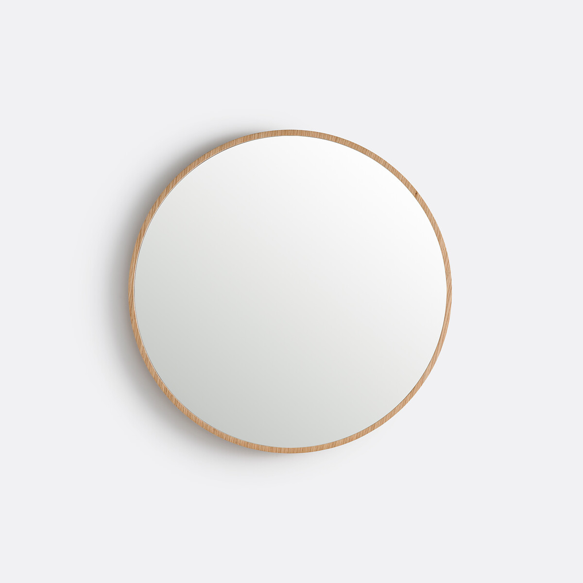 Στρογγυλός καθρέφτης με επένδυση δρυός O60 εκ. Μ2xΠ60xΥ60cm