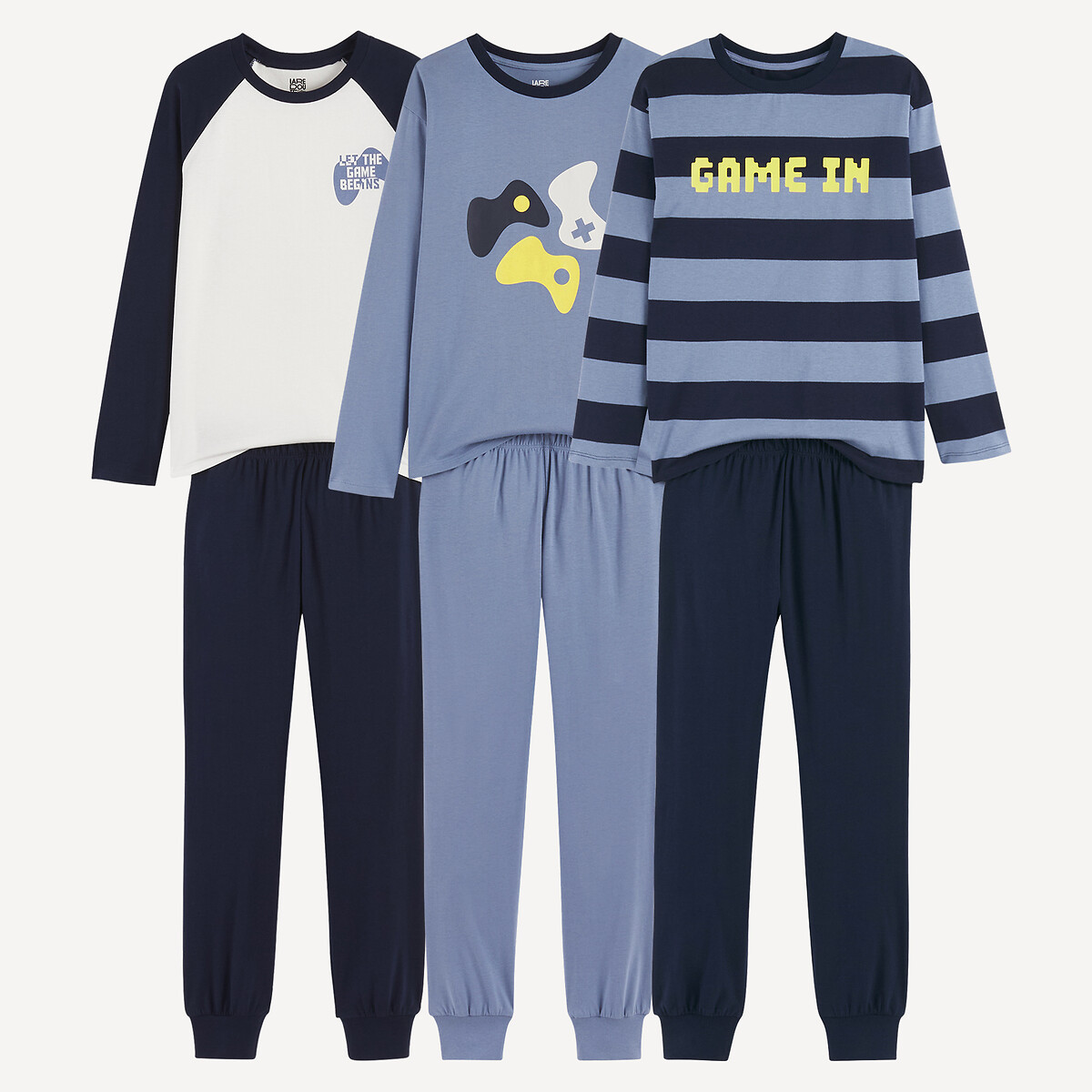 Σετ 3 πιτζάμες από ζέρσεϊ