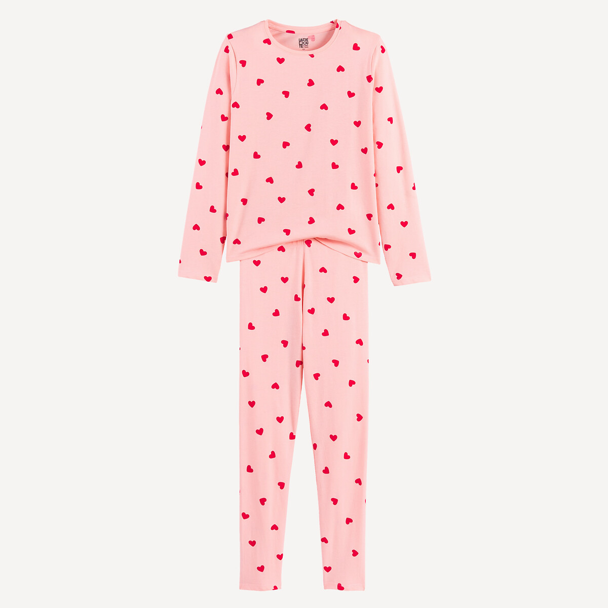 Πιτζάμα με καρδιές από βαμβάκι