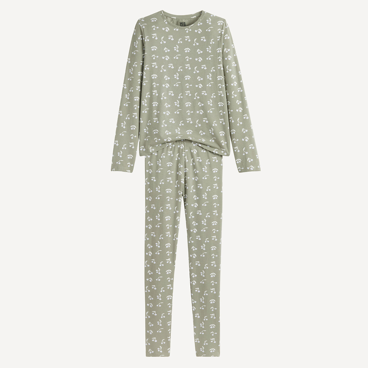 Πιτζάμα από ζέρσεϊ με στάμπα κεράσια