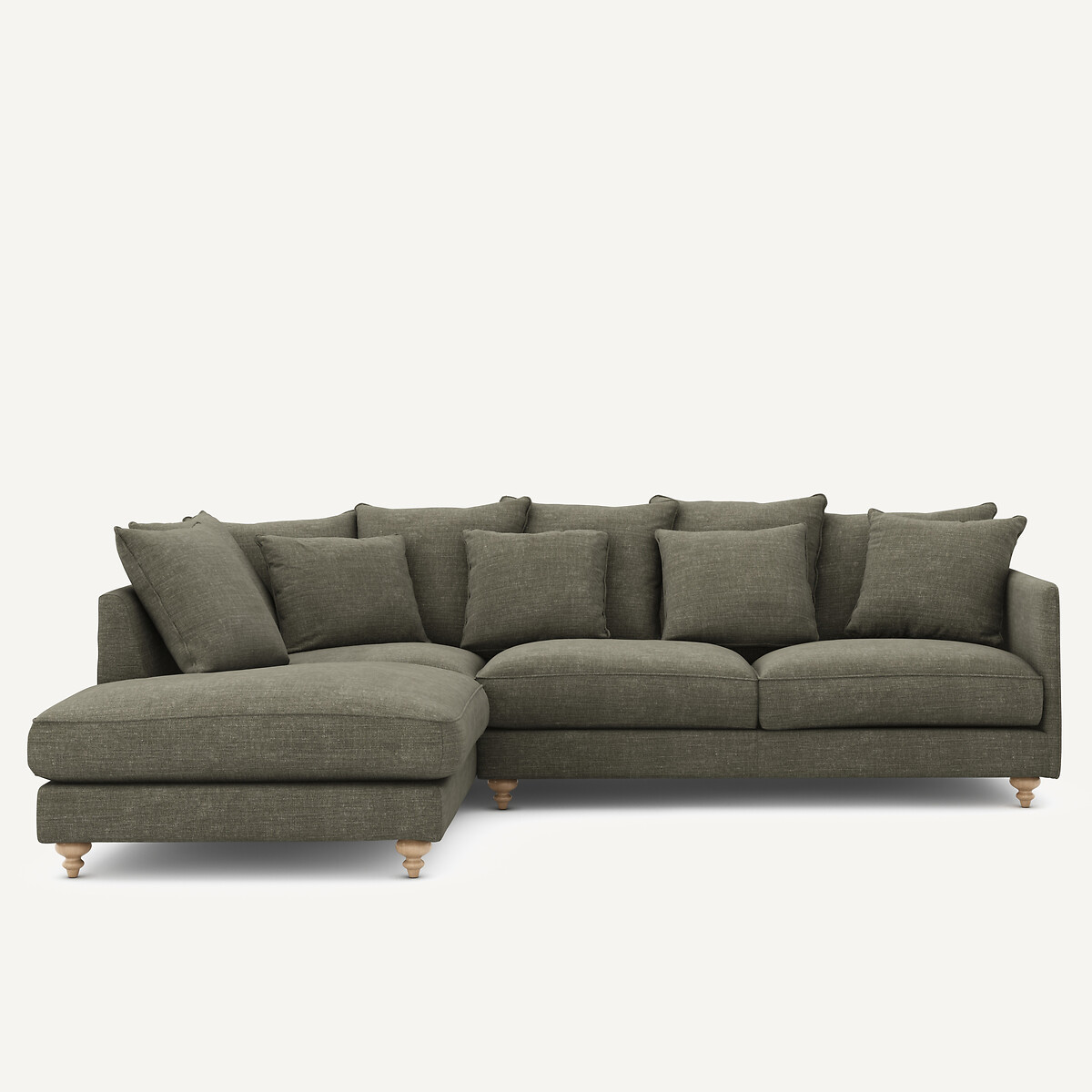 AM.PM Γωνιακός καναπές-κρεβάτι από βαμβάκι και λινό