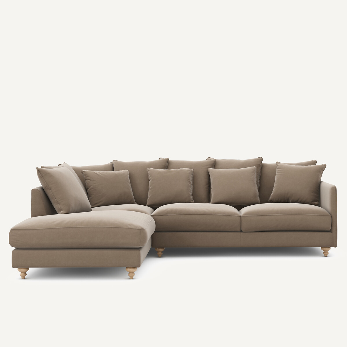 Γωνιακός καναπές-κρεβάτι βελούδινος Μ209xΠ279xΥ93cm